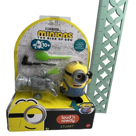 Minions The Rise of Gru Loud N Rowdy Stuart Action And Sounds Figure Mattel New - Picture 10 of 12